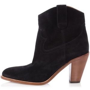 Saint Laurent Black Suede Ankle Boots
